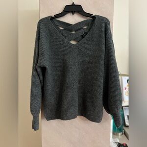 1. State Charcoal V-Neck Sweater